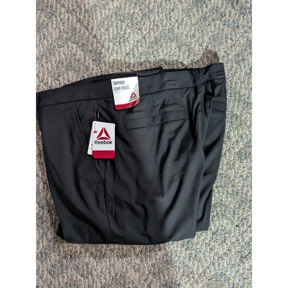 Reebok Mens 5 Pocket Tapered Performance Pants Black 34x32 REM233PA06A035